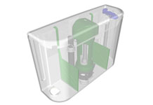 Our dual flush cisterns, dual flush syphons and dual flush flush valves use the latest water saving technology